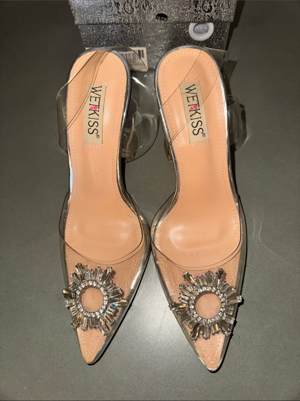 Clear Sling Back Heels
